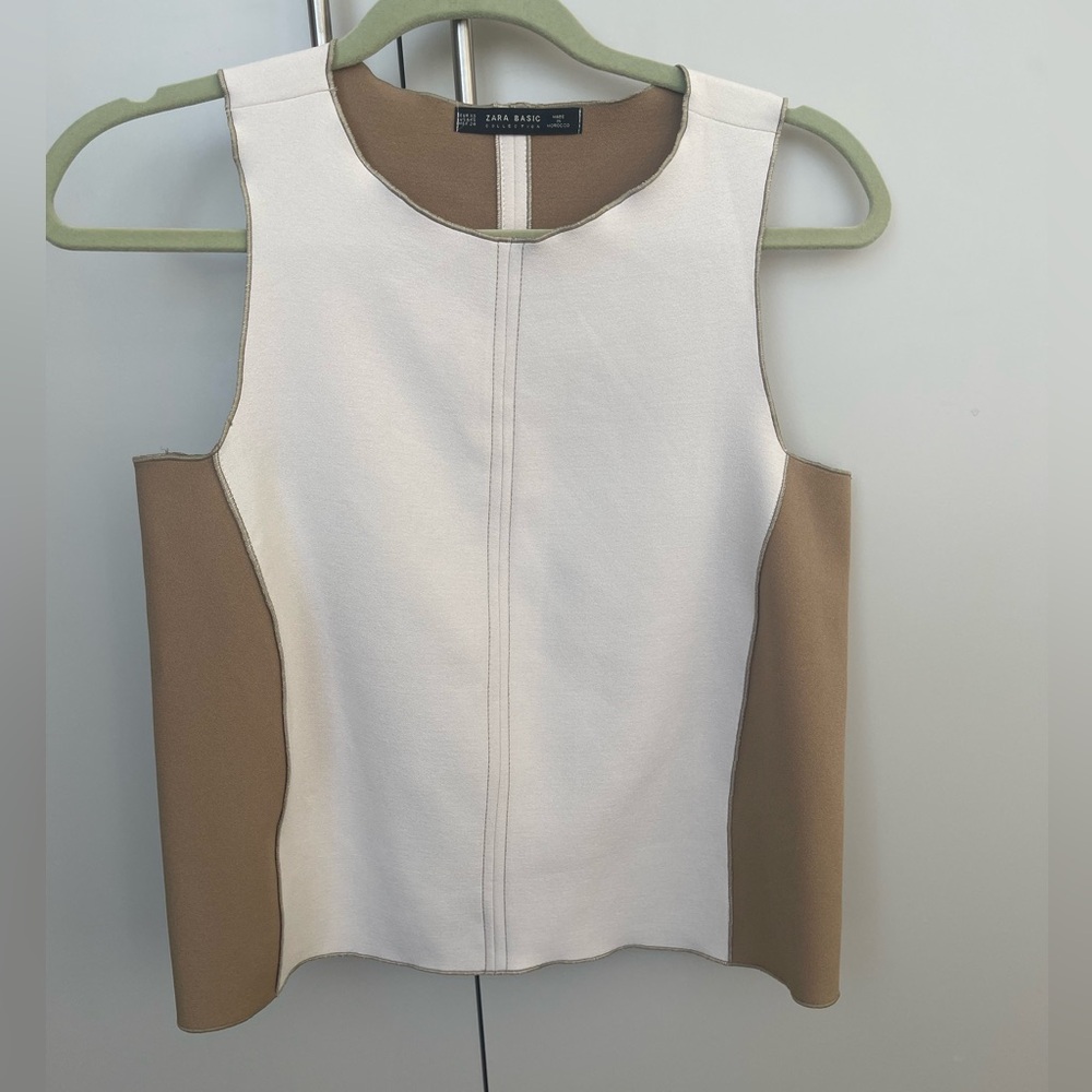 Zara faux suede tank